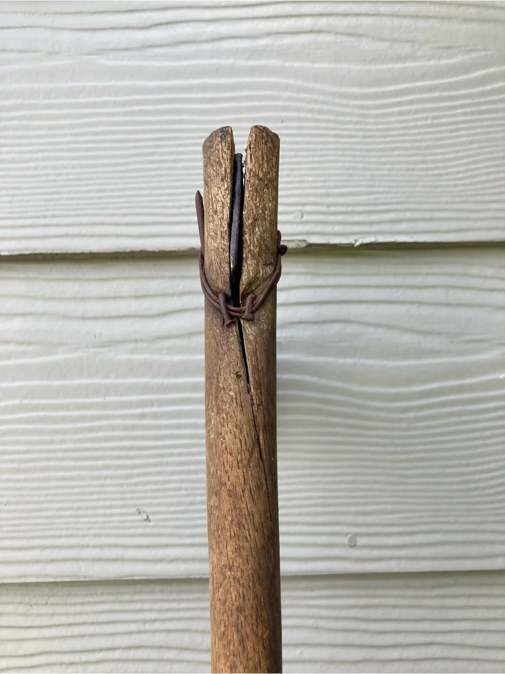 Vintage Cutting Tool with Wood Handle Rustic Decor